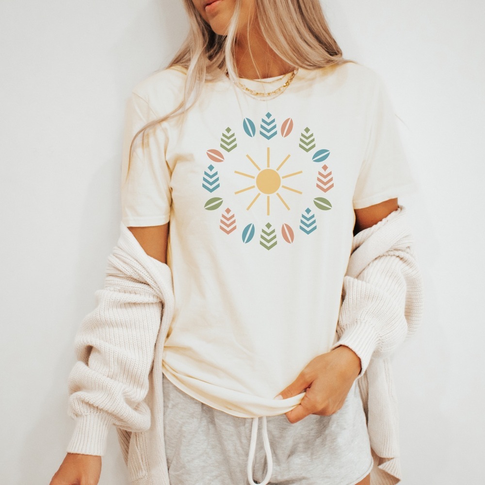 Sunshine with Leafy Accents Graphic Tee
